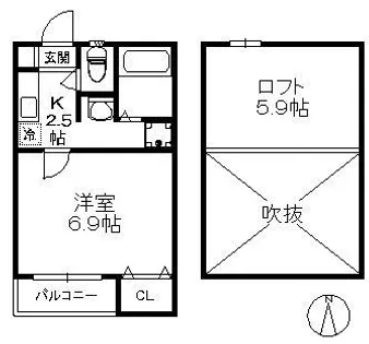 グレイスハイツFK【103号室】の間取り