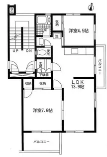 相生山団地43号棟【3階】の間取り