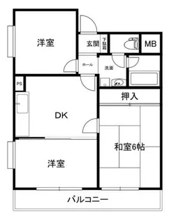 ベルメゾン香櫨園【2階】の間取り