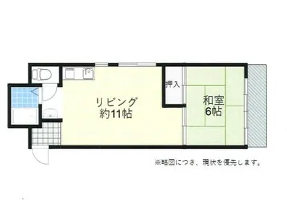 南千里コーポラス【406号室】の間取り