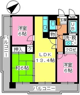 ポラリス三宅【4階】の間取り