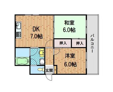 グレーテル森【5階】の間取り