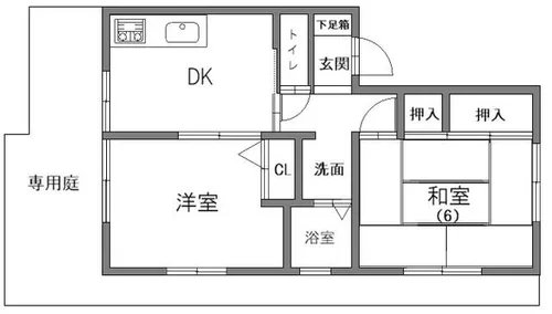ヒルサイド御影【1階】の間取り
