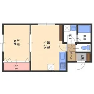 リベア発寒【205号室】の間取り