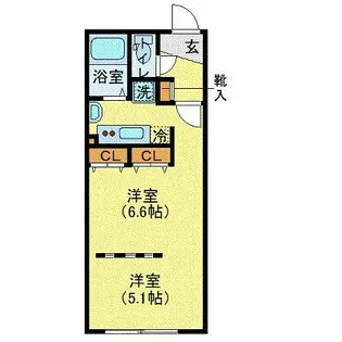 MODULOR中島公園2nd【305号室】の間取り