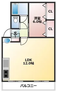 MinieraⅠ【201号室】の間取り