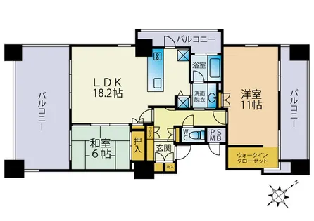 以和貴マンション金田2【14階】の間取り