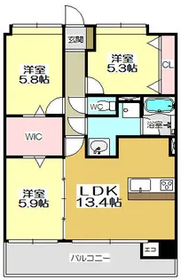 ニューガイア四季彩の丘【7階】の間取り