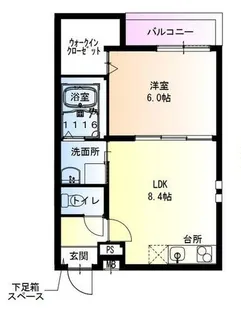 フジパレス花園中央公園南Ⅰ番館【1階】の間取り