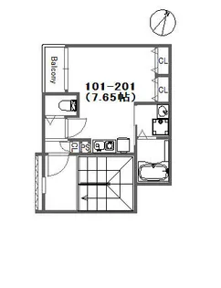 ハイライフ西大黒町【1階】の間取り