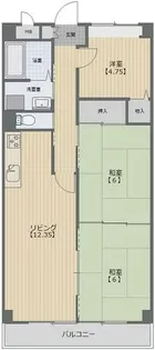 エクセル久我の杜【302号室】の間取り
