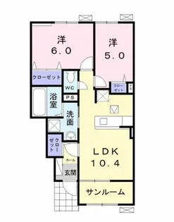 リオ・グランデ直方3番館【1階】の間取り