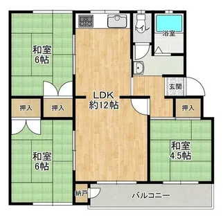 名谷1団地3号棟【1階】の間取り