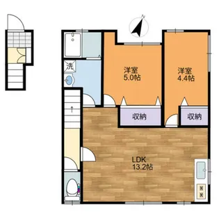ノーザンブルー【2階】の間取り