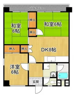 Le Reve【2-B号室】の間取り