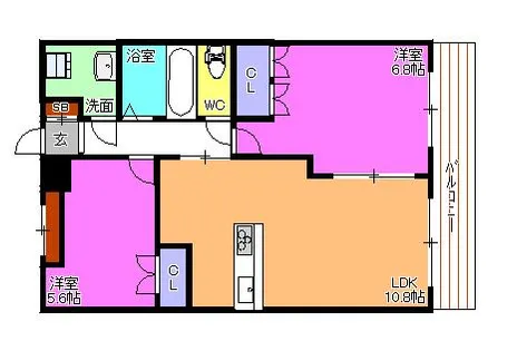 グランベール【2階】の間取り