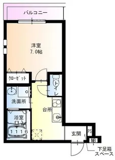 フジパレス稲野駅北Ⅱ番館【205号室】の間取り