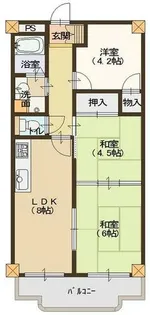 リゾティ英賀保【303号室】の間取り