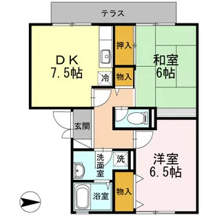 グリーンハウス新伊丹【1階】の間取り