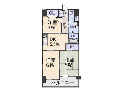 サンヴィラ須磨【7階】の間取り