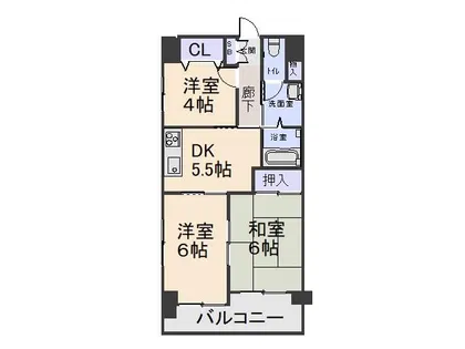 サンヴィラ須磨【7階】の間取り