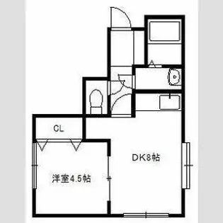ミスブランニューデイ【2階】の間取り
