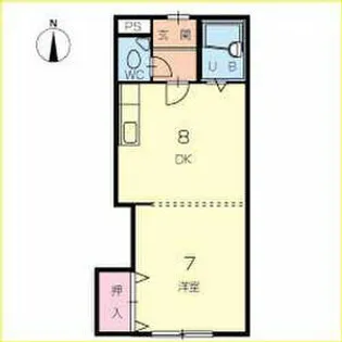 北幸プラザ【2階】の間取り