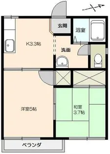 南ヶ丘ハイツ2【2階】の間取り