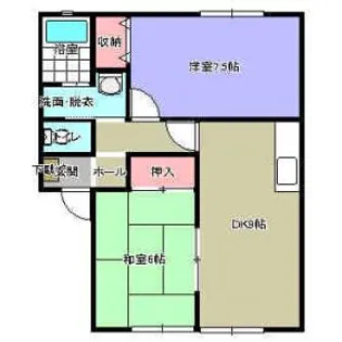 ハイツ新町【103号室】の間取り