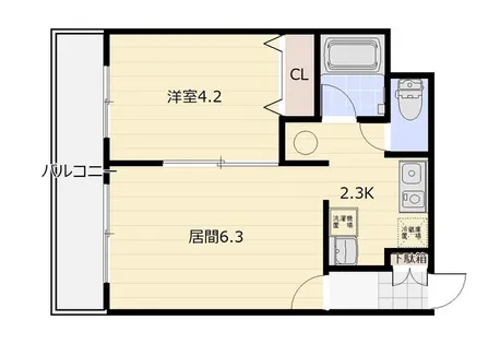 フルールブローニュ【208号室】の間取り