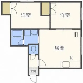 クリスタルヒルズ清田【403号室】の間取り
