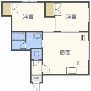 クリスタルヒルズ清田【403号室】の間取り