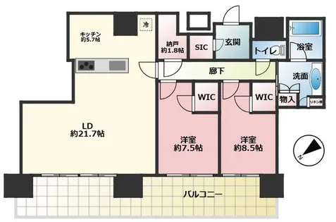 NAGOYA the TOWER【32階】の間取り