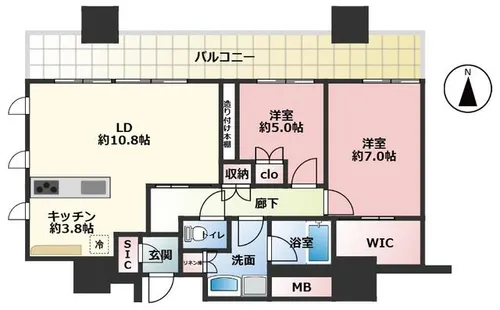 タワー・ザ・ファースト名古屋栄【14階】の間取り