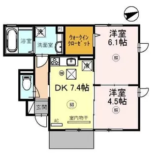 ボン セジュール 北野【1階】の間取り