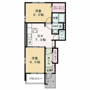 ブローテエヌエイチ【101号室】の間取り
