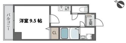 Canal天満橋【3階】の間取り