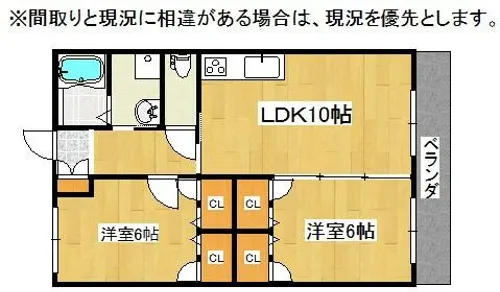 アニヴェルセル守恒【1階】の間取り