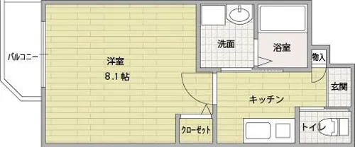 ディアメゾン住ノ江Ⅰ【304号室】の間取り