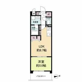 estageo関目高殿【0606号室】の間取り