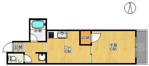 香りと光のレジデンス アローマHAKKO四條畷【6階】の間取り