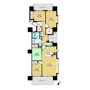 ファーネスト白木原駅前ルクシア【1207号室】の間取り