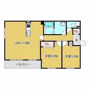 モレラス桑園【202号室】の間取り