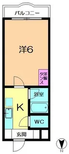 マンション万葉Ⅱ【2階】の間取り