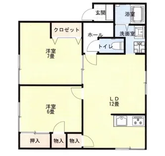 フレグランスKUBO B棟【2階】の間取り