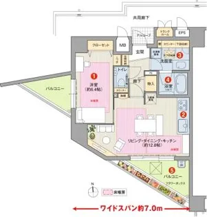 ピアッツァコート奈良三条【2階】の間取り