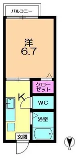 サンモール野神【1階】の間取り