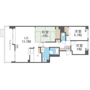 クリーンリバー北37条【402号室】の間取り