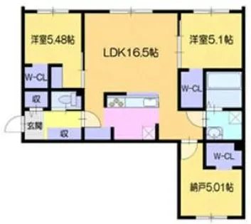 アーバス南円山【3階】の間取り