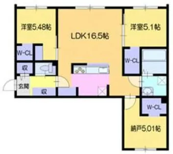 アーバス南円山【3階】の間取り